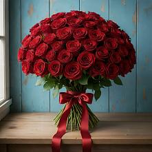 Букет Красные розы Блэк Меджик в Бикине