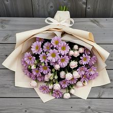 Букет цветов из:  Розы и Хризантемы в Бикине