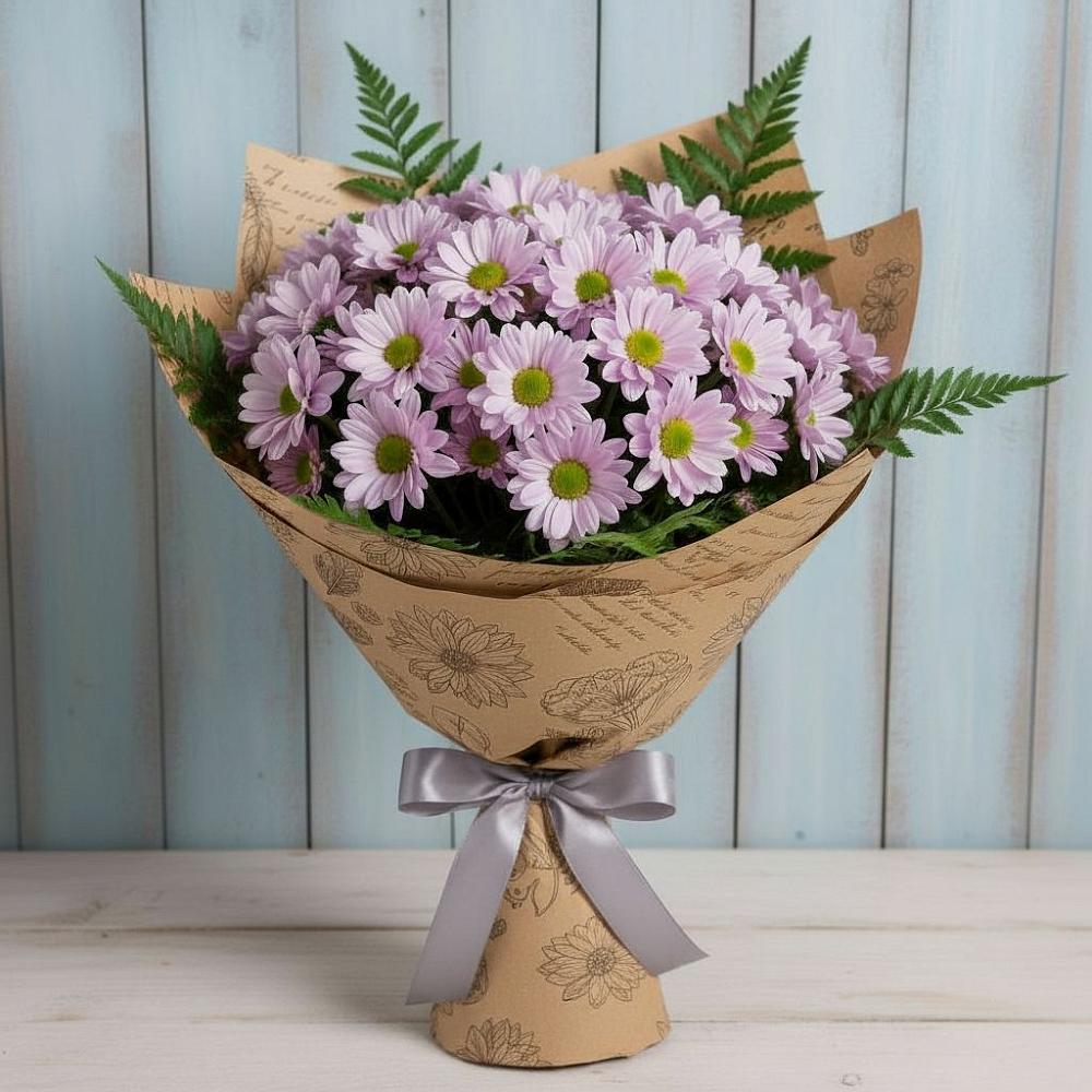 Букет цветов из: Хризантемы в Бикине