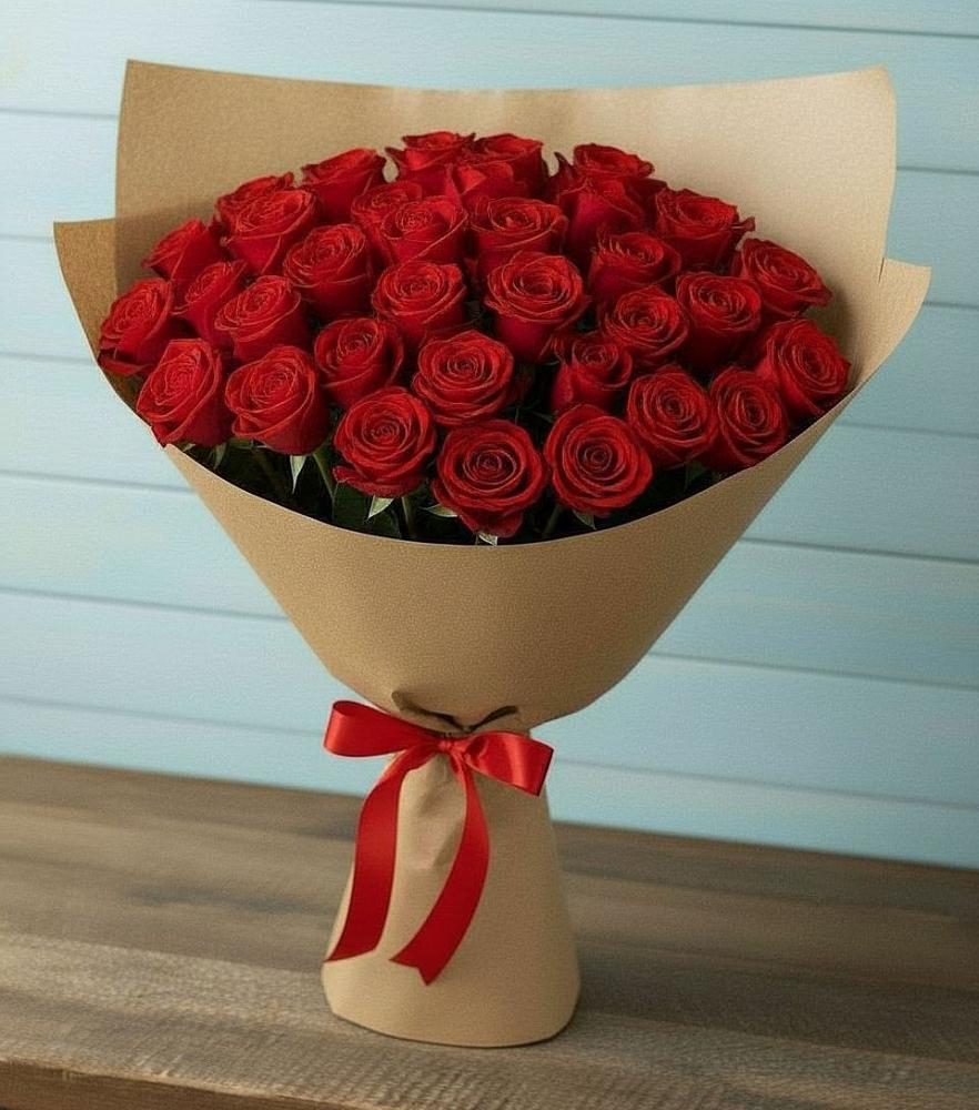 Букет Красные розы Милано в Бикине