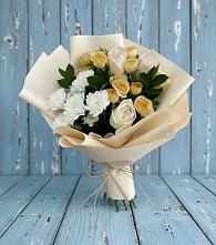 Букет цветов из:  Розы и Хризантемы в Бикине
