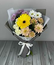 Букет цветов из:  Розы, Герберы и Хризантемы #REPLACE_PRED# Бикине