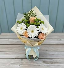 Букет цветов из:  Герберы, Розы и Хризантемы #REPLACE_PRED# Бикине