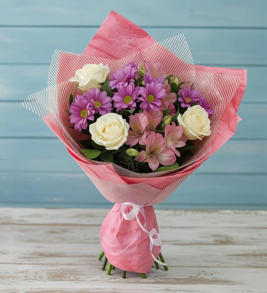 Букет цветов из: Герберы в Бикине