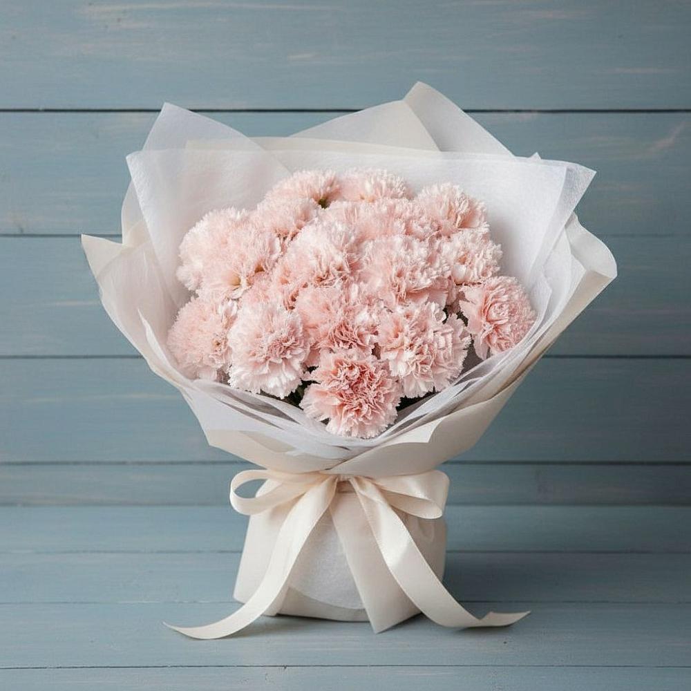 Букет цветов из: Гвоздики в Бикине